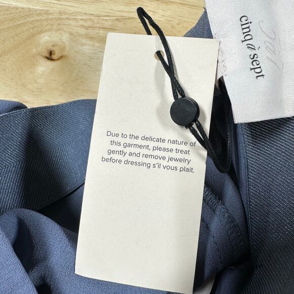 Cinq a Sept NWT Kayden Embellished Beaded Ankle Dress Pants Blue Size 6 - Picture 5 of 10